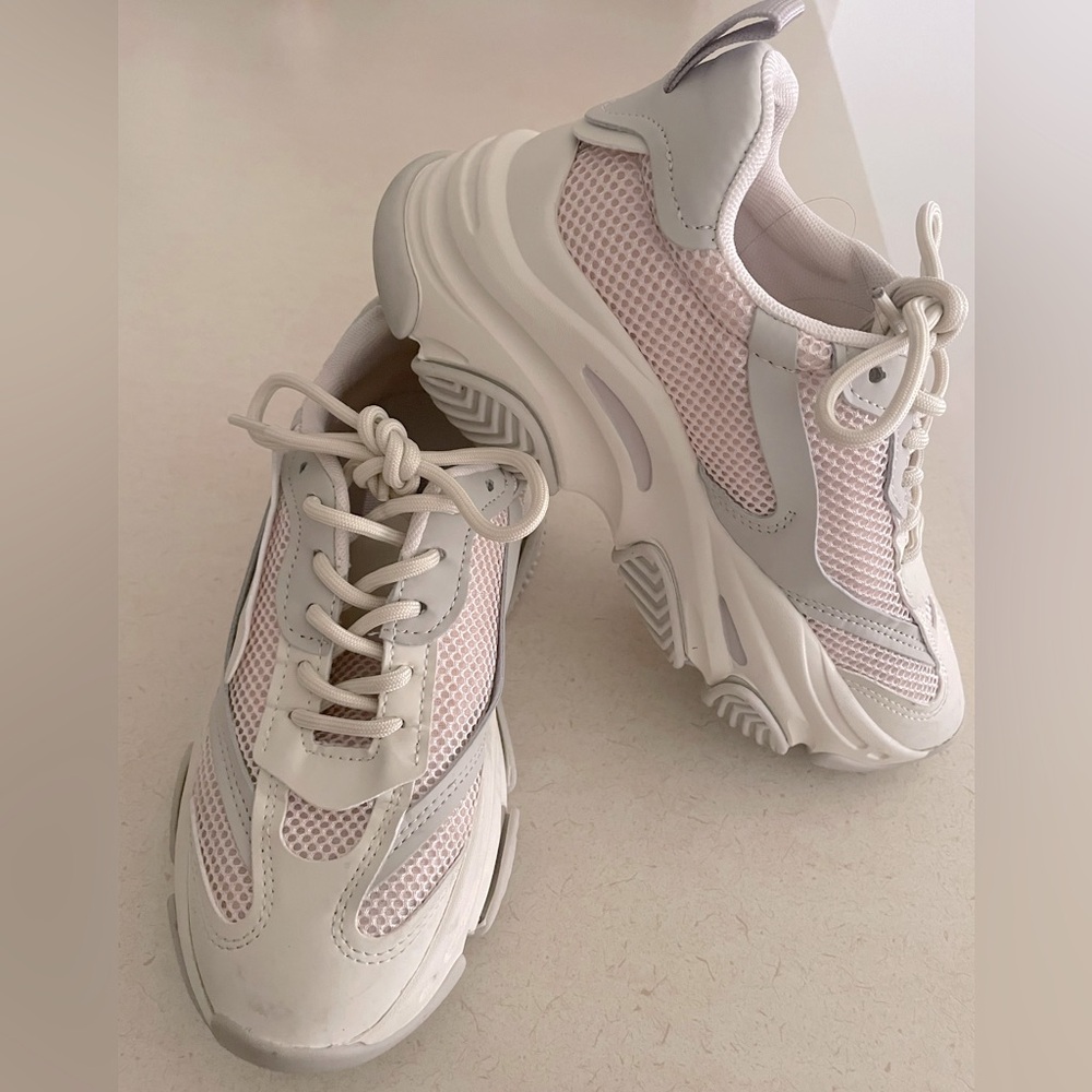 Women's White and Gray Sneakers